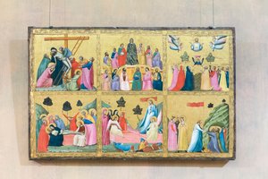 キリストの情熱からのエピソード、ジョヴァンニ・バロンツィオ、リミニ、活動中 1343-1345、古代芸術の国立ギャラリー、ローマ、イタリア 作： Giovanni Baronzio da Rimini