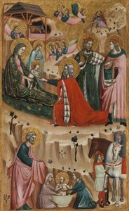 キリスト降誕と賢者の崇拝、1325-50 作： Giovanni Baronzio da Rimini