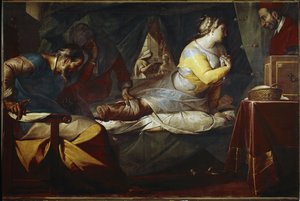 Quadroni de san Carlo: episode of the life of Saint Charles Borromee (1538-1584): the miracle of Aurelia degli Angeli (聖チャールズのQuadroni: life and miracles of St Charles Borromeo: miracle of Aurelia degli Angeli) 絵画：Cerano (Giovan Battista Cr)