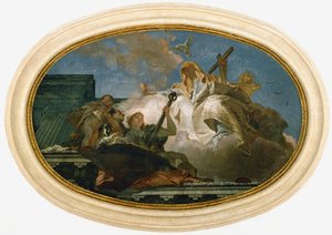 スペス、フィデス、カリタスの寓意（フレスコ画） ... 作： Giovanni Battista (1696-1770) Tiepolo