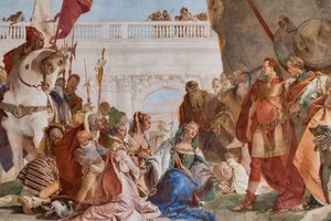 アレキサンダー大王の自制 (詳細) 作： Giovanni Battista Tiepolo