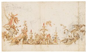 ポーランドの勝利を表す儀式用ゴンドラのデザイン 作： Giovanni Battista (1696 1770) Tiepolo