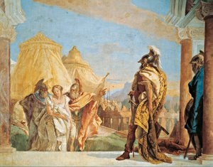 ブリセイスをアガメムノンに導くエウリュバテスとタルティビウス 作： Giovanni Battista Tiepolo