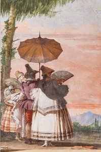 宿泊施設、偽ゴシック建築の部屋「夏の散歩」 作： Giovanni Battista Tiepolo
