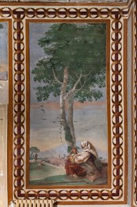 民宿 田園風景の部屋「座る百姓のいる風景」 作： Giovanni Battista Tiepolo