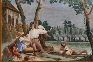 民宿 田園風景の部屋「百姓の休息」 細部 作： Giovanni Battista Tiepolo