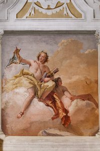 迎賓館オリンポスの部屋「アポロンとダイアナ」 作： Giovanni Battista Tiepolo