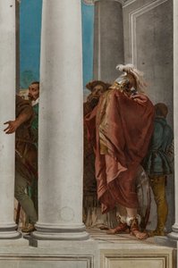 パラッツィーナ (小さな建物)、エントランス ホール: 「イフィゲニアの犠牲」、詳細 作： Giovanni Battista Tiepolo
