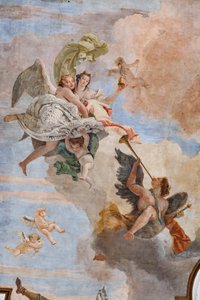 知性の光が無知の闇に打ち勝つ（詳細） 作： Giovanni Battista Tiepolo