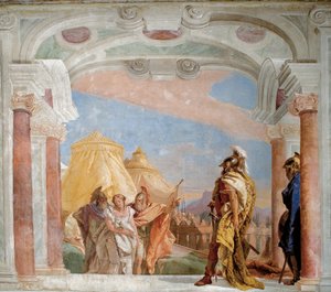 ブリセイスをアガメムノンに導くエウリュバテスとタルティビウス 作： Giovanni Battista Tiepolo