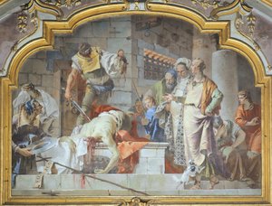 イタリア、ベルガモ、コレオーニ礼拝堂、洗礼者ヨハネの斬首 作： Giovanni Battista Tiepolo