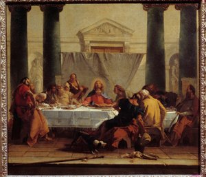 ラ・セーヌ ジョヴァンニ・ティエポロ（1696-1770）の絵画 1745-1750 日0.8×0.89m