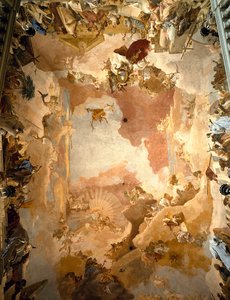 カール・フリードリッヒ・フォン・グリュイフェンクラウ公爵司祭の凱旋を4大陸で囲む 作： Giovanni Battista Tiepolo