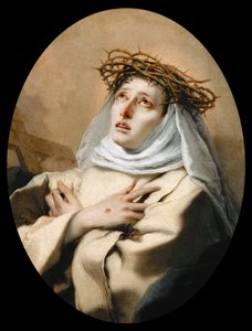 Sainte Catherine de Sienne (1347-1380) - Baroque : Saint Catherine of Siena par Tiepolo, Giambattista (1696-1770) 作： Giovanni Battista Tiepolo