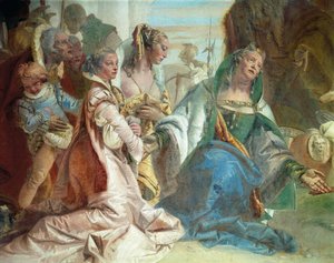 ダリウス3世コドマン家（「Glories of Scipio Africanus and Alexander the Great」より）。 作： Giovanni Battista Tiepolo