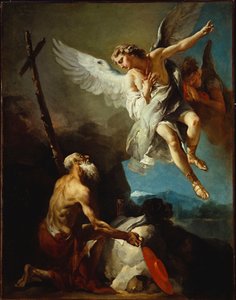 聖ジェロームのビジョン（キャンバスに油彩） 作： Giovanni Battista Tiepolo