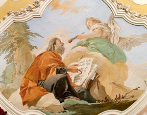 預言者エレミア」ジョヴァンニ・バッティスタ・ティエポロ（1696-1770）作、フレスコ画、総主教の宮殿、赤い部屋、ウディネ 作： Giovanni Battista Tiepolo