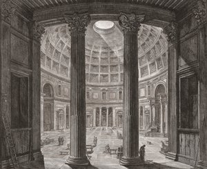 パンテオン、ローマ、イタリアの内部。 ピラネージ。 作： Giovanni Battista (after) Piranesi