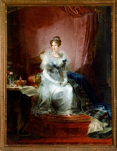 フランスの皇帝、ハプスブルク家ロレーヌのマリー・ルイーズの肖像（キャンバスに油彩） 作： Giovanni Battista Borghesi