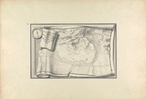 1750年に現存する古代の建物の痕跡を持つサルディスの遺跡の平面図 作： Giovanni Battista Borra