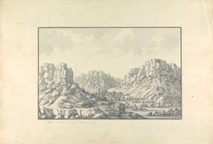 Vista de cidades montanhosas ou ruínas perto de Damasco 作： Giovanni Battista Borra
