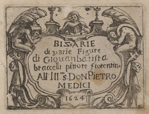 「奇妙な人物」のタイトルページ 作： Giovanni Battista Bracelli