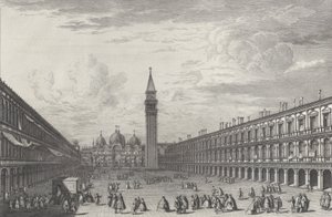 大聖堂と鐘楼を望むサン・マルコ広場、1763., 1763.