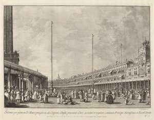 コーパス クリスティの日の行列、サン マルコ広場、17631766。 作： Giovanni Battista Brostoloni