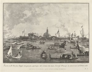 サン・ニコロ・ディ・リドを出発するブチントロの総督、17631766。 作： Giovanni Battista Brostoloni