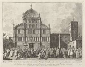 イースターの日、17631766 のサン ザッカリアへの総督の訪問。 作： Giovanni Battista Brostoloni