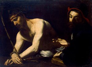 キリストとカイアファ」1615年から1620年。 作： Giovanni Battista Caracciolo