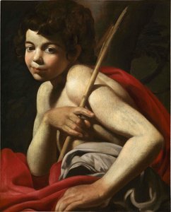 少年時代の洗礼者聖ヨハネ。 作： Giovanni Battista Caracciolo