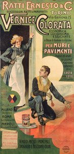 ラッティ・エルネスト・アス社の広告ポスター。イタリア、塗料店 作： Giovanni Battista Carpanetto