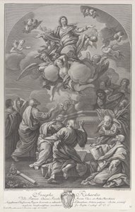 使徒に囲まれた墓から立ち上がる聖母の被昇天、1778年。 作： Giovanni Battista Cecchi