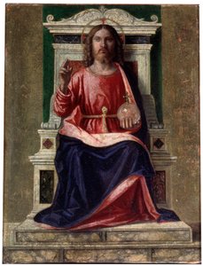 キリストが即位した、世界の救い主、c1505。 作： Giovanni Battista Cima da Conegliano