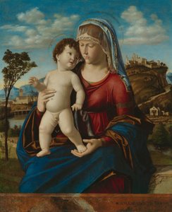 風景の中のマドンナと子供、1496-99年 作： Giovanni Battista Cima da Conegliano