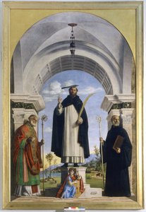 聖ペテロ殉教者と聖ニコラスと聖ベネディクト 作： Giovanni Battista Cima da Conegliano