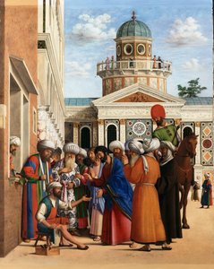 聖マルコによるアニアナスの癒し、c。 1497 作： Giovanni Battista Cima da Conegliano