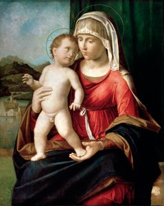 ヴァージンアンドチャイルド、1496〜1499年。 作： Giovanni Battista Cima da Conegliano