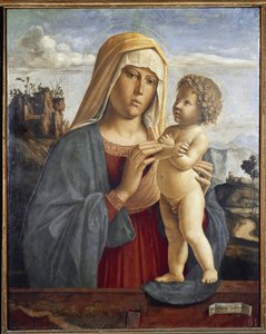 子連れの聖母（オイロン材 作： Giovanni Battista Cima da Conegliano