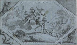 ヴィーナスとアドニスの天井装飾 作： Giovanni Battista Cipriani