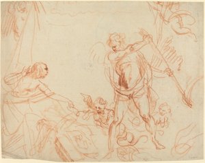 クロノスとハーピーの神話構成 [直訳] 作： Giovanni Battista Cipriani