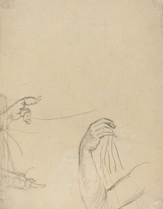 2 つの Putti とドレープされた腕の習作 [裏面] 作： Giovanni Battista Cipriani