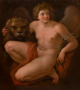 一対の寓意画の2番目：平和と豊かさ、c.1747-85（キャンバスに油彩）
