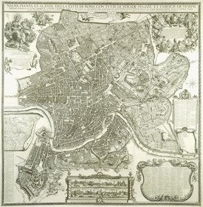 ローマの都市計画、1730年
