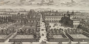 1677 年以降のヴィラ メディチの眺め。 作： Giovanni Battista Falda