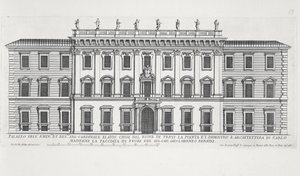 マッテオディカステッロ、カルロマデルノ（1556-1629）、ジョヴァンニベルニーニ（1598-1680）によって設計されたローマのキジ宮殿の正面の眺め