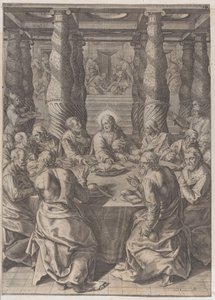 最後の晩餐、約。 1580年。 作： Giovanni Battista Mazza