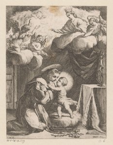 子供を崇拝するパドヴァの聖アントニウス 作： Giovanni Battista Mercati
