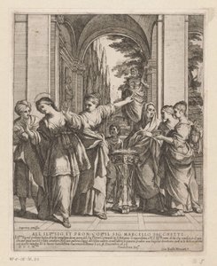 聖ヴィヴィアンは異教の神々への生贄を拒む 作： Giovanni Battista Mercati